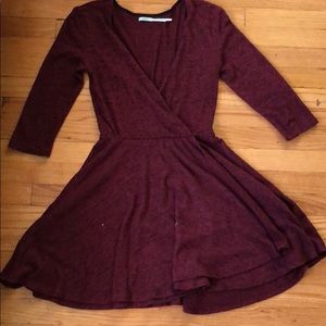 Red Urban Outfitters wrap dress